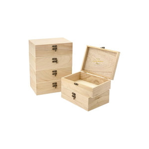 Boîte de rangement en bois durable, boîte organisatrice en bois massif naturel avec couvercle pour bijoux, montres et accessoires - Product Image 2