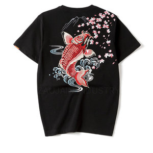 Camiseta de Algodón con Bordado de Diseño Personalizado, Estilo Vintage, Prenda Informal Moderna con Producción OEM ODM - Product Image 2