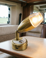 Lampe de lecture murale intérieure LED réglable 12V 24V avec port USB-C pour camping-car, caravane, fourgon aménagé, bateau