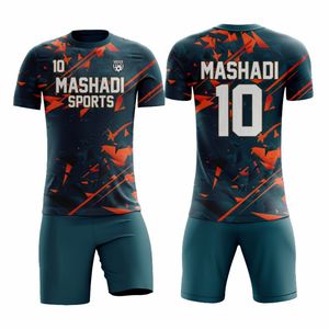 New Designs Adult Soccer Uniform Sets 100%Polyester Breathable UV Protection Quick Dry Moisture-Wicking Short Sleeve Fabric - Product Image 4
