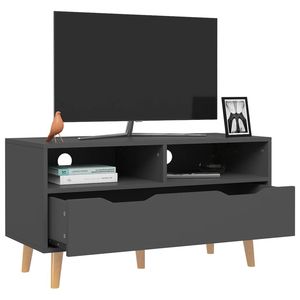 Supporto TV grigio legno ingegnerizzato 35.4 "x 15.7" x 19.1 "dimensioni per un perfetto posizionamento TV - Product Image 3