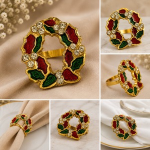 Luxury Finish Resin Napkin Rings with Decorative Serviette Holders for Banquets Parties Home Dining and Event Table Setting Use - Product Image 6