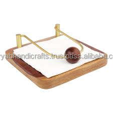 ที่ใส่ผ้าเช็ดปากฐานไม้แขนสีโรสโกลด์พร้อมบรรจุภัณฑ์สุดหรูสำหรับโต๊ะรับประทานอาหารโดยหัตถกรรม tayyab - Product Image 4