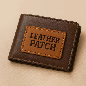Custom Debossed Stitched Leather Patch Rectangular PU Genuine Leather Label <b>for</b> Jeans Bags <b>Clothing</b> Sew On Embossed Garment <b>Tag</b> - Product Image 2