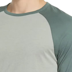 T-shirt homme coupe décontractée en coton bicolore avec couleur personnalisée, idéal pour un usage quotidien, texture douce, garde vous au frais et confortable. - Product Image 4