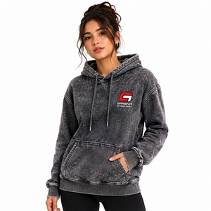 Sudaderas con Capucha de Algodón Premium con Lavado Ácido para Mujer, Marca Privada, Colección con Servicio OEM, Fabricación al por Mayor en Tallas OEM - Product Image 1