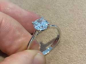 Authentic Round Cut Moissanite Solitaire Wedding <b>Ring</b> 10K White <b>Gold</b> Fine Engagement Anniversary Party Charms Jewelry - Product Image 1