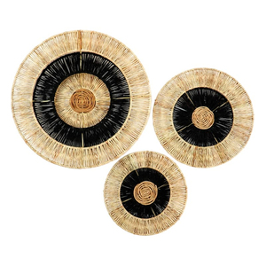 Wholesale Round <b>Wall</b> <b>Decor</b> Handcrafted African Basket <b>Wall</b> Art Hanging Woven Baskets For Bedroom Home <b>Decor</b> Accessories - Product Image 1