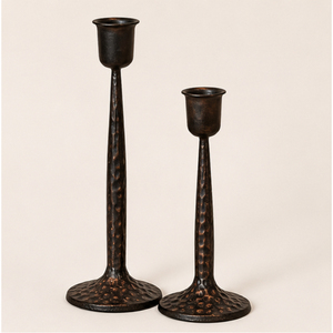 Handmade Hammered Metal Taper Candle <b>Holder</b> Set Iron <b>Candlestick</b> <b>Holders</b> for Wedding Table Centerpiece and Antique Home Decor - Product Image 1