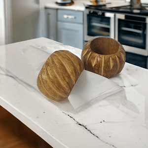 Wholesale <b>Indian</b> Artisan Napkin <b>Ring</b> Holder Festive Natural Color Mango Wood Christmas Wedding Table Decoration Hand-craft Gift - Product Image 4