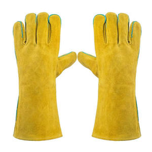 Guantes de soldadura de cuero para horno, parrilla, chimenea, estufa, guantes de soldador de cuero de vaca de alta resistencia. - Product Image 3