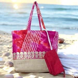 Offre spéciale, sac à provisions en toile de jute réutilisable pour la plage en toile de jute, sac fourre-tout en jute personnalisé, vente en gros - Product Image 2