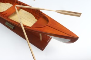 Barco Tradicional Americano de Madera Hecho a Mano, Tipo Skiff del Río San Lawrence, para Colección o Decoración del Hogar - Product Image 6