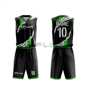 Maillots de basket imprimés en polyester recyclé, durables, haute densité, anti-humidité, respirants, prix usine - Product Image 2