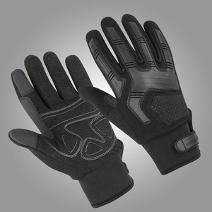 Custom Anti-Shock Mechanic Gloves Breathable Latex-Coated Impact-Resistant Synthetic Leather Work Safety Hand <b>Tools</b> Comfortable - Product Image 3