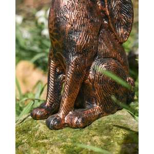 Escultura de conejo de bronce, precio de fábrica, figurita de conejo antigua hecha a mano para decoración de Pascua - Product Image 3