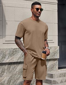 Ensemble short et t-shirt homme été brodé grande taille respirant imprimé haute qualité pour activités de plein air - Product Image 5