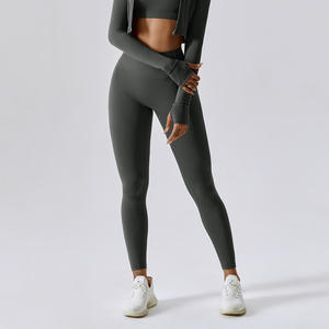 Leggings de Yoga de Cintura Alta para Mujer, Ecológicos, de Secado Rápido, hasta la Pantorrilla, con Efecto Levanta Glúteos en V, Ajustados, para Entrenamiento y Running - Product Image 5