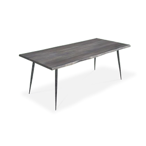 Table à manger en bois massif moderne, style traditionnel, 6 places, table à manger en bois contemporaine, durable, écologique, gris fumé - Product Image 3