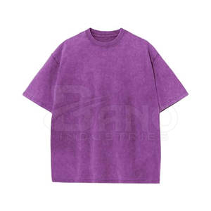 Camiseta de Estilo Moderno con Lavado Ácido, 100% Algodón, Transpirable, Informal, para Verano, de Alta Calidad - Product Image 4