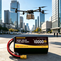 Baterai Lithium Ion Semi-Solid-State 5Ah 10Ah 18.5Ah, Baterai Isi Ulang untuk Drone Inspeksi Pembersihan Bangunan 6S-14S