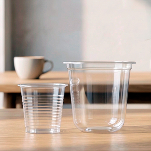 QUANG QUAN Disposable Beverage <b>Cups</b> Transparent PP <b>Plastic</b> <b>Cups</b> 95mm 12/16/24oz for Hot/Cold Coffee & Milk Tea - Product Image 3
