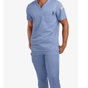 Nurses Working Uniform Men Short Sleeve Pockets Workers <b>Tops</b> Nurse Scrubs Nurse Men Scrubs Uniform Workwear Medical Uniform - Product Image 3