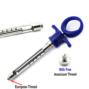 Seringues d'anesthésie dentaire auto-aspirantes en acier inoxydable de 1,8 ml, à alimentation manuelle, réutilisables, certifiées CE - Product Image 1