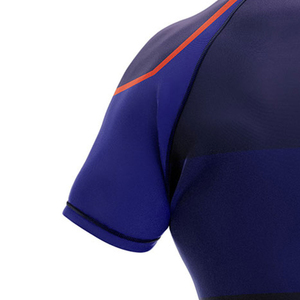 Camiseta de Rugby Corta de Marca Privada, Transpirable, 100% Poliéster, Color Sólido, Servicio OEM/ODM, Impresión por Sublimación Profesional Personalizada - Product Image 6