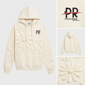 Sudadera con capucha de moda para mujer con estampado en relieve, hecha de tela cómoda con costuras duraderas y estampados en relieve para un estilo contemporáneo. - Product Image 5