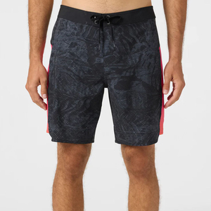 Shorts de bain pour hommes avec logo personnalisé, en toile de coton noir, décontractés, imprimés numériquement, séchage rapide, vente en gros - Product Image 2