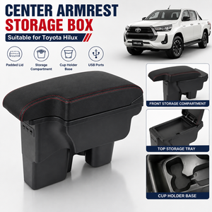Organizador de Almacenamiento para Apoyabrazos Central Delantero de Coche, en Cuero PU, para Toyota Hilux, Accesorio Interior - Product Image 2