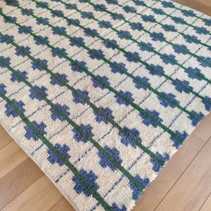 พรมขนสัตว์ทำมือขายดีที่สุด ลายเรขาคณิตทันสมัย สำหรับห้องนั่งเล่นและห้องนอน - Product Image 1