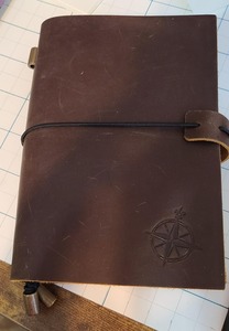 Carnet de voyage A5 – Journal rechargeable en cuir véritable, fabriqué à la main en cuir Crazy Horse - Product Image 5
