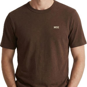 Camisetas de Algodón Slub para Hombre, Manga Corta, Corte Regular, Logotipo Bordado, Ropa Básica de Moda, Producción de Camisetas Casuales para Hombre - Product Image 2