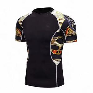 Nouveau design 2026 – Rashguard pour homme en tissu personnalisé, manches courtes, respirant - Product Image 2