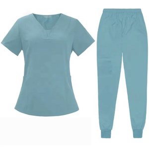 High Quality Unisex Hospital Uniforms Private Label <b>Nurse</b> <b>Scrub</b> Sets Denim Fabric Medical <b>Scrubs</b> - Product Image 2