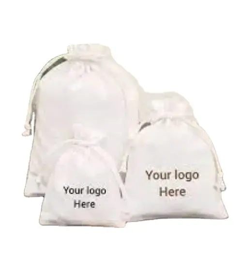 Sac de voyage à cordon en coton robuste avec toile imprimée de conception personnalisée sac personnalisé au sac cadeau de Noël en coton biologique recyclé