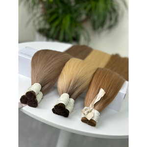 Extensiones de Cabello Humano Vietnamita Rubio Marrón a Granel, Liso Extremo, Doble Trama, Sedoso, Brillante, Trama Única, Adhesivas - Product Image 1