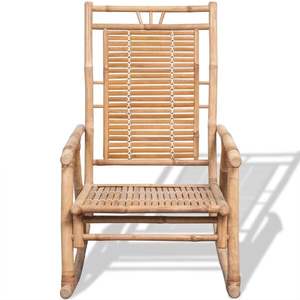 Fauteuil à bascule en bambou naturel, résistant aux intempéries, pour intérieur et extérieur, mobilier léger et durable pour une relaxation optimale. - Product Image 2