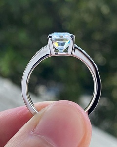 Bague de fiançailles Hip Hop en argent et moissanite de qualité supérieure, perle d'eau douce, VVS, luxe, pour célébration de mariage, demande en mariage, anniversaire - Product Image 5