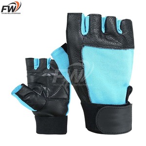 Gants d'entraînement en cuir pour la musculation avec bandes de maintien intégrées, légers et respirants, pour la gym, le fitness et le cross-training, unisexes - Product Image 1