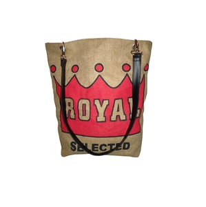 Sac fourre-tout promotionnel en jute et toile de jute avec poignée en cuir, en chanvre, réutilisable, sans fermeture, tendance, cadeau pour filles et garçons - Product Image 1
