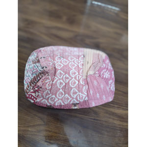 Petite trousse de toilette en tissu à motifs géométriques roses, fermeture éclair, pochette portable, style adorable - Product Image 1