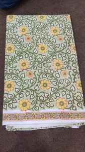 Tela de algodón con estampado de bloques de diseño indio, sin coser, estilo Salwar, audaz estilo veraniego, estampado a mano. - Product Image 2