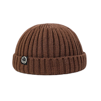 Bonnet court en tricot polyester/coton personnalisable OEM avec patch Docker – Tendance, pour adultes, cyclisme, unisexe, style décontracté