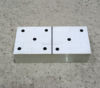 Jeu de dominos double six en résine de luxe, fait main, avec boîte de rangement ivoire, jeu de table moderne haut de gamme, cadeau pour adultes, famille et voyages