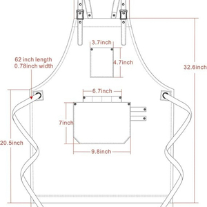 PU Leather Straps Barber Apron Hair Cutting Salon Barber Apron - Product Image 6