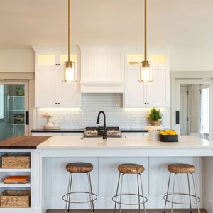 Lampadario Moderno di Lusso in Cristallo per Isola Cucina e Sala da Pranzo, Lunghezza 5,11 Pollici, Lampadina E12 - Product Image 2