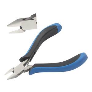 <b>Flush</b> <b>Cutter</b> 120mm Smooth Jaws With Spring Black & Blue Ergonomic Handles Non-Slip Grip Joint Box Jewelry Making wire <b>cutters</b> - Product Image 1